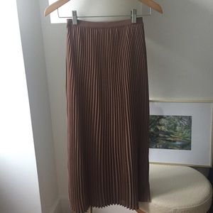 Aritzia Pleated Skirt in Mauve-Toned Pink